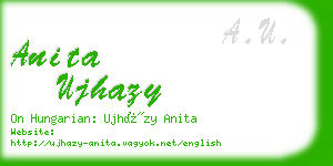 anita ujhazy business card